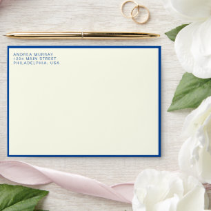 Simple Minimalist One Border Modern Ivory Envelope