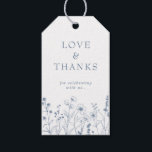 Simple Minimalist Periwinkle Wildflower Thank you Gift Tags<br><div class="desc">Simple Minimalist Elegant Dusty Blue Periwinkle Modern Wedding favour tag with wildflowers. Please find more matching designs and variations from my store. And feel free to contact me for further customization or matching items.</div>