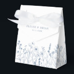 Simple Minimalist Periwinkle Wildflower Wedding Favor Box<br><div class="desc">Simple Minimalist Elegant Dusty Blue Periwinkle Modern Wedding favour box with wildflowers. Please find more matching designs and variations from my store. And feel free to contact me for further customization or matching items.</div>