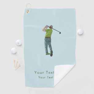 Simple Minimalist Personalized Gift Golf Towel