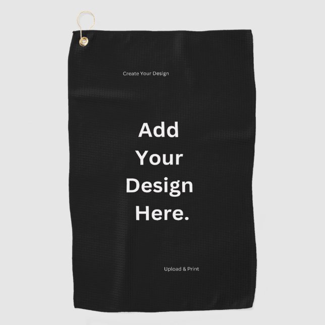 Simple Minimalist Personalized  Golf Towel (Front)