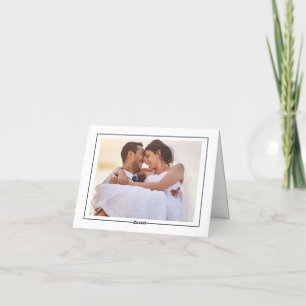 Simple Minimalist Photo Frame Wedding Thank You