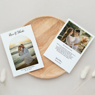 Simple Minimalist Photo Thank You Card