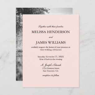 Simple Minimalist Photo Wedding Invitation
