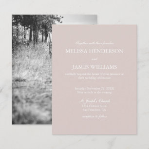 Simple Minimalist Photo Wedding Invitation