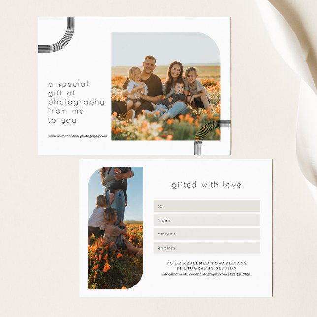 Simple Minimalist Photography Gift Certificate (Creator Uploaded)