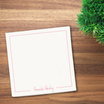Simple Minimalist Pink Monogram Full Name