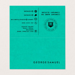Simple Minimalist Professional Folder Custom Business Card