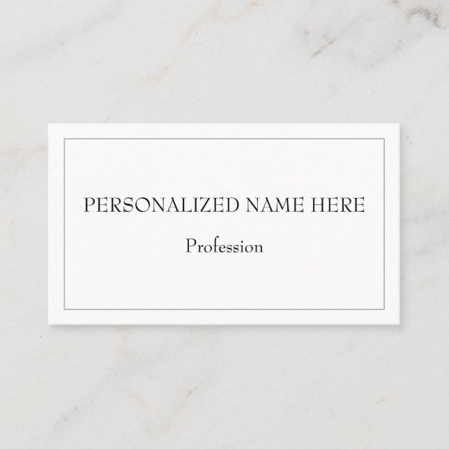 Simple, Minimalist Professional Profile Card (Front)