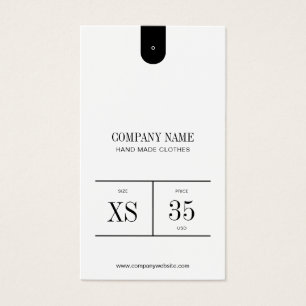Simple Minimalist QR Code Clothing Price Tag Label