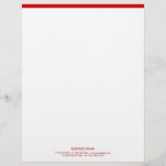 Simple Minimalist Red Border Letterhead<br><div class="desc">Simple Minimalist Red Border Letterhead.</div>