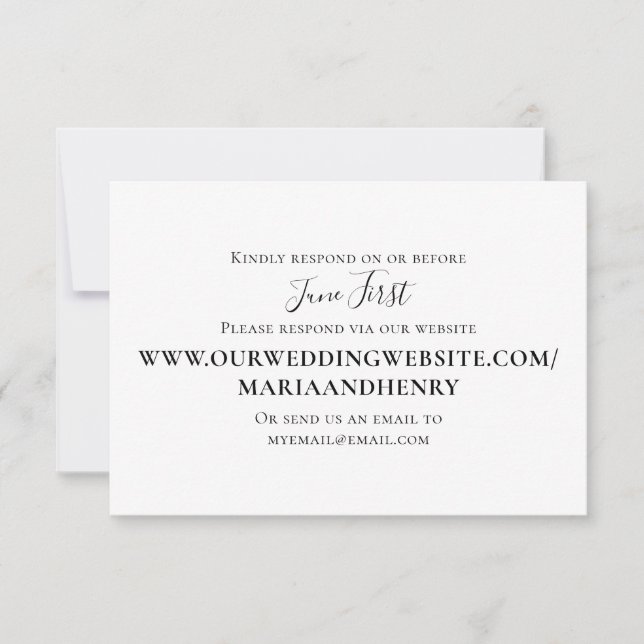 Simple Minimalist Response Via Website Template (Front)