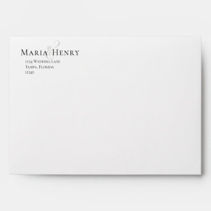 Simple Minimalist Return Address Basic Template Envelope