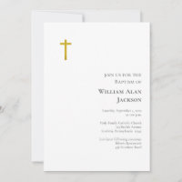 Simple Minimalist Roman Catholic Baptism