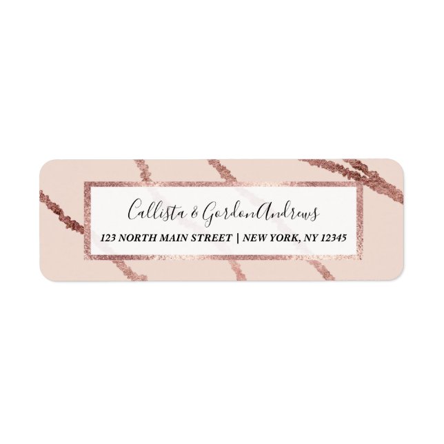 Simple Minimalist Rose Gold Pink Squiggly Stripes (Front)