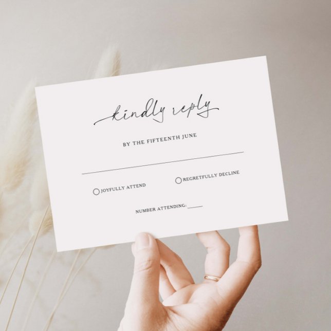 Simple minimalist RSVP Reply Card (Creator Uploaded)