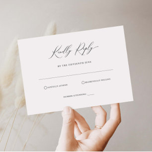 Simple minimalist RSVP Reply Card
