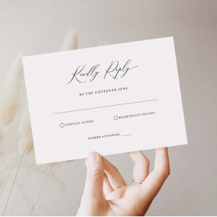 Simple minimalist RSVP Reply Card
