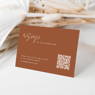 Simple Minimalist RSVP with QR Code Card