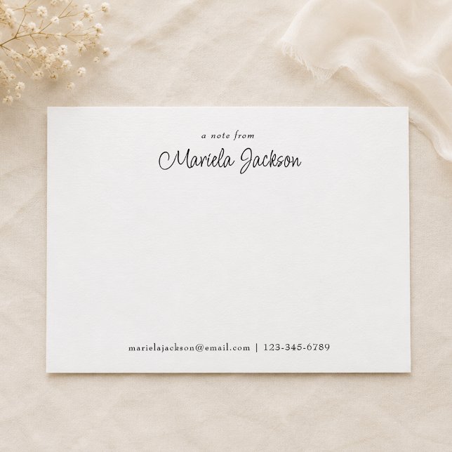 Simple Minimalist Script Card (Creator Uploaded)