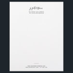 Simple Minimalist Script Name Professional Office Letterhead<br><div class="desc">Simple Minimalist Script Name Professional Office Letterhead</div>