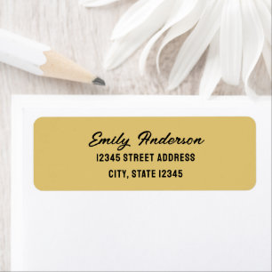 Simple Minimalist Script Return Address Label