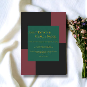 Simple Minimalist Script Stylish Modern Wedding Invitation