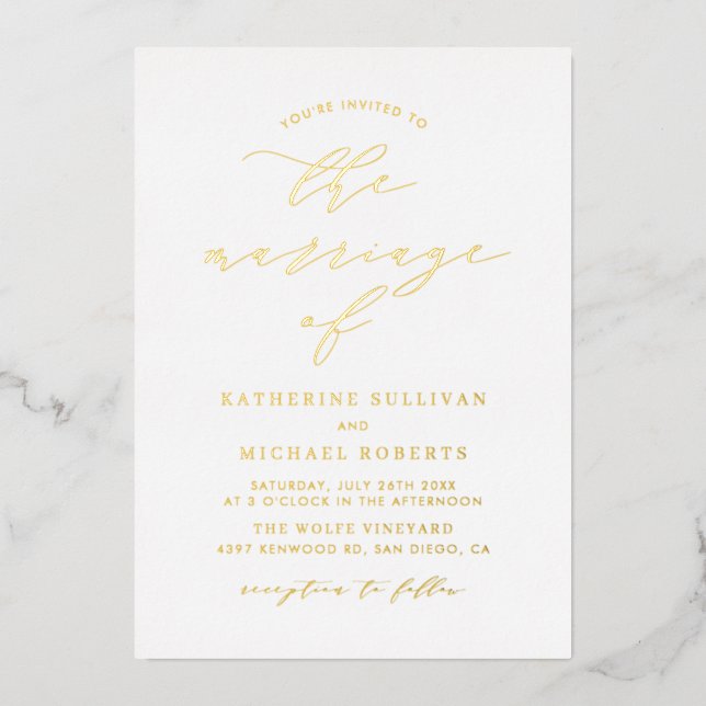 Simple Minimalist Script Wedding (Front)