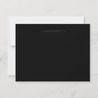 Simple Minimalist Solid Black Personalized