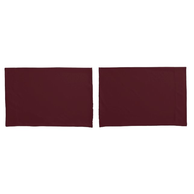 Simple Minimalist Solid Colour Burgundy Red Pillowcase (Front-Set)