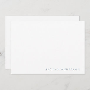 Simple Minimalist Stone Blue Correspondence   Card