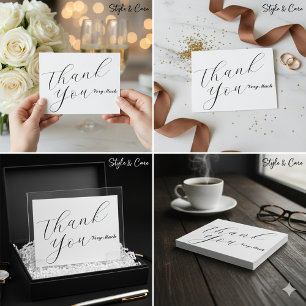 Simple Minimalist Thank You Very Much Greeting Car Card