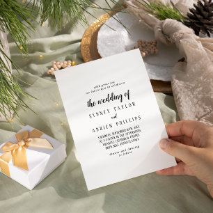 Simple Minimalist The Wedding Of Invitation