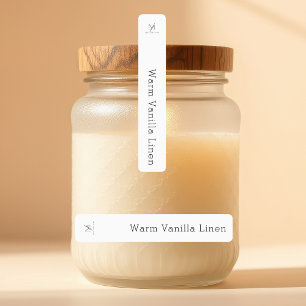 Simple Minimalist Thin Candle Logo Seal Labels