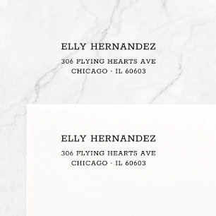 Simple Minimalist Typewriter 11 Return Address Self-inking Stamp