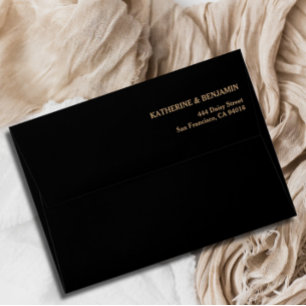 Simple Minimalist Typography Wedding Invitation  Envelope