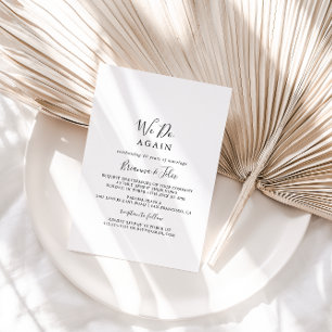 Simple Minimalist We Do Again Vow Renewal Invitation