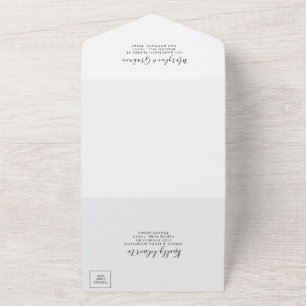 Simple Minimalist Wedding     All In One Invitation