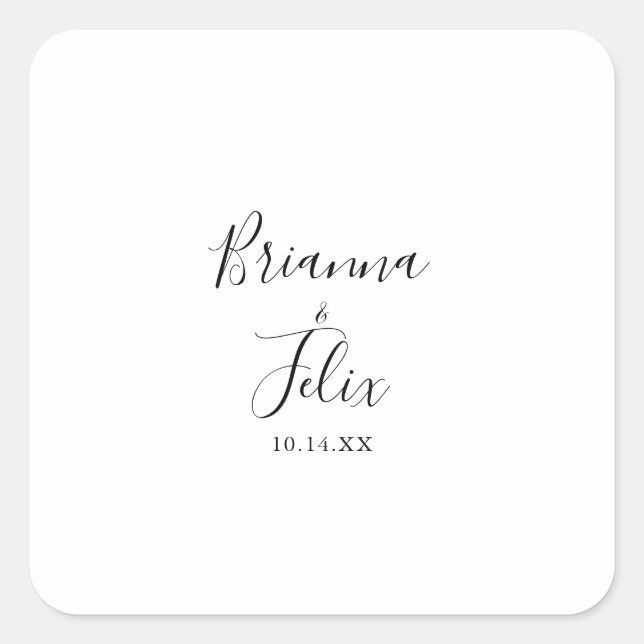 Simple Minimalist Wedding Envelope Seals (Front)