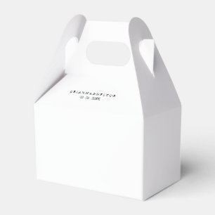 Simple Minimalist Wedding Favor Box