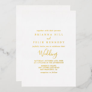 Simple Minimalist Wedding Gold