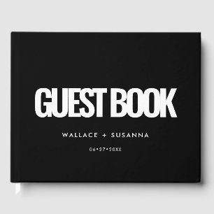 Simple minimalist wedding guest book