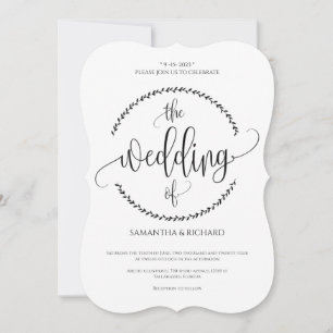 Simple Minimalist Wedding Invitation