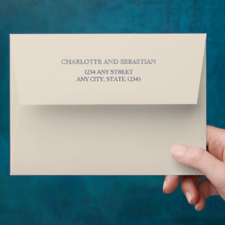Simple minimalist wedding invitations envelope 