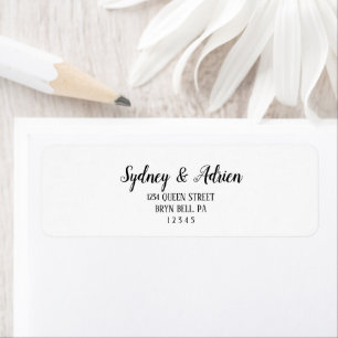 Simple Minimalist Wedding Invite Return Address