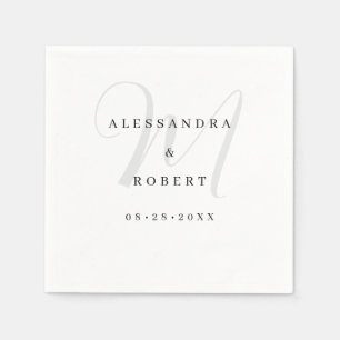 Simple Minimalist Wedding Napkin