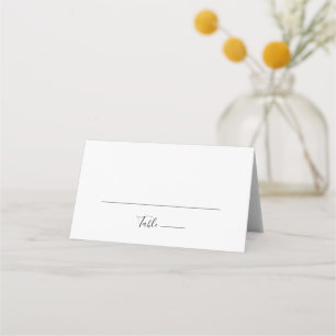 Simple Minimalist Wedding Place Card