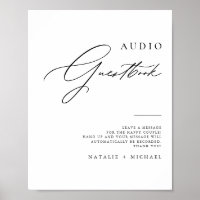 Simple Minimalist Wedding Telephone Guestbook Sign