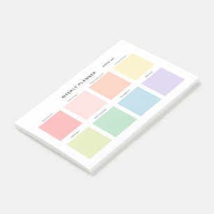 Simple Minimalist Weekly Planner Post-it Notes
