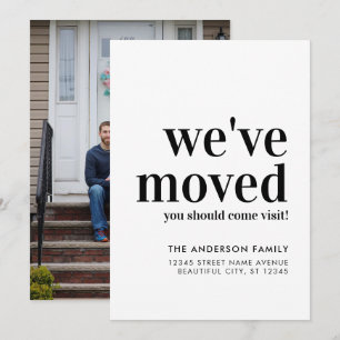 Simple Minimalist We've Moved Modern Photo Moving Announcement
